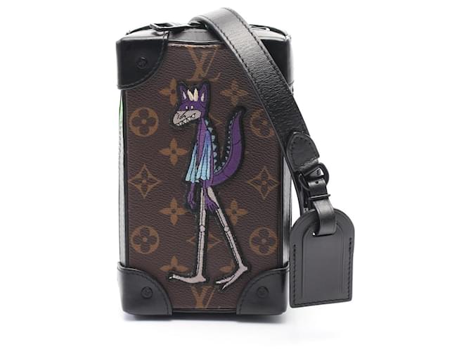 Louis Vuitton Soft Trunk Phone Box Monogram Shoulder Bag Brown Cloth  ref.2264655