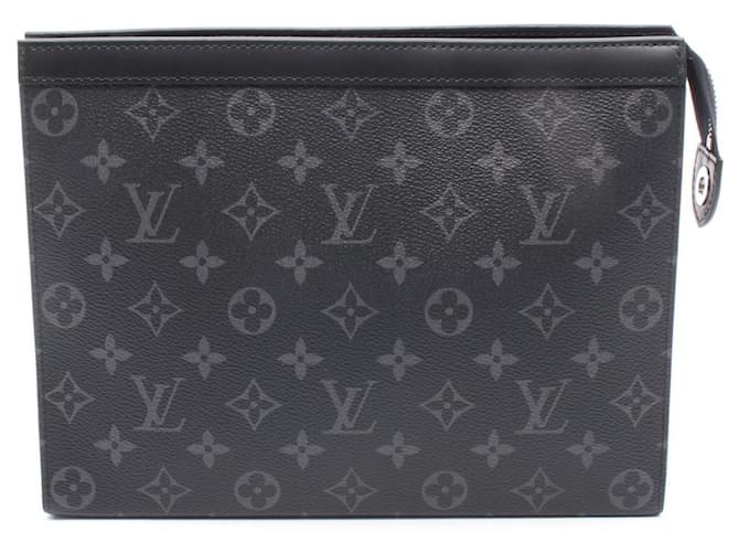 Louis Vuitton Pochette Voyage MM Monogram Clutch Bag Black Cloth  ref.2265136