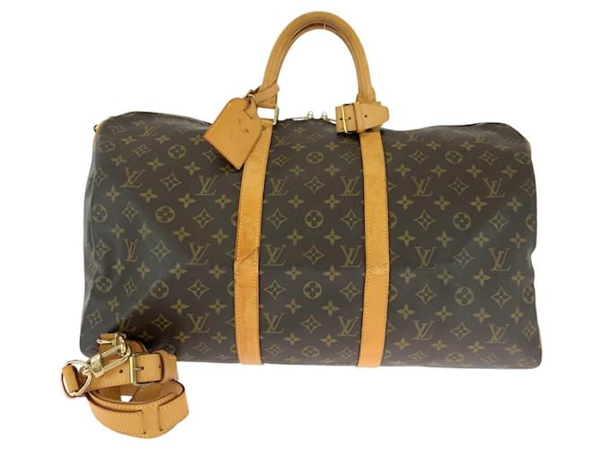 Louis Vuitton Monogram Keepall 2way Bag M41416 Metallic Bronze Cloth  ref.2265232
