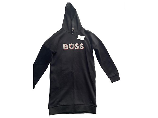 Robe Hugo Boss Noire en Coton et Polyester 16 ans