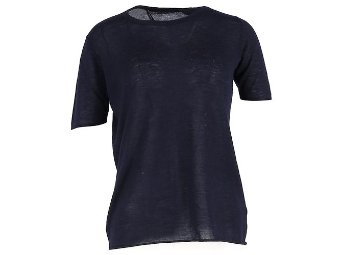 T-shirt a girocollo Joseph in cotone blu navy