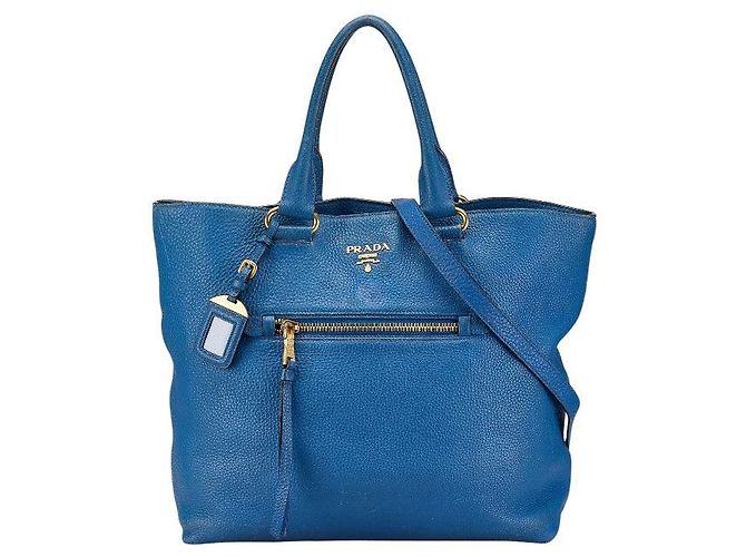 Bolsa de couro Prada 2WAY azul