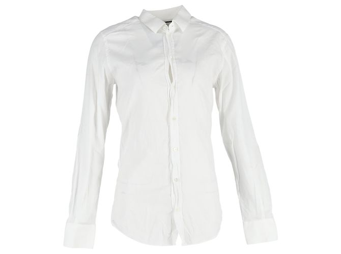 Camicia con bottoni Dolce & Gabbana in cotone bianco Crudo