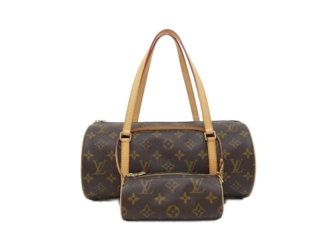Louis Vuitton Monogram Papillon Handbag Brown Cloth  ref.2266468