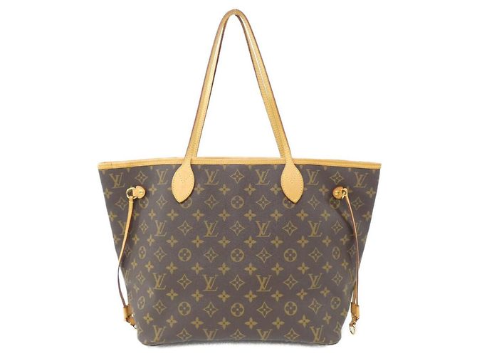 Louis Vuitton Monogram Neverfull MM Handbag Brown