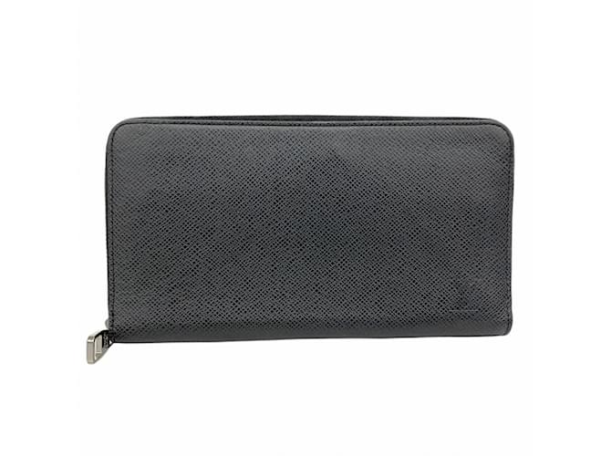 Louis Vuitton Long Wallet Taiga Zippy Organizer Grey  ref.2267325