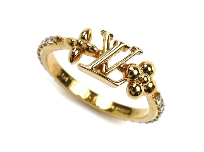 Louis Vuitton Gold Plated Rhinestone Band Ring Gold-plated  ref.2267547