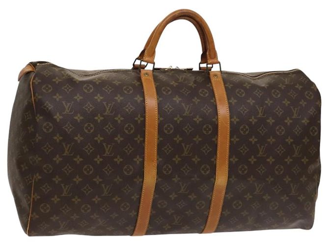 LOUIS VUITTON Monogram Keepall 60 Boston Bag M41422 LV Auth 124961