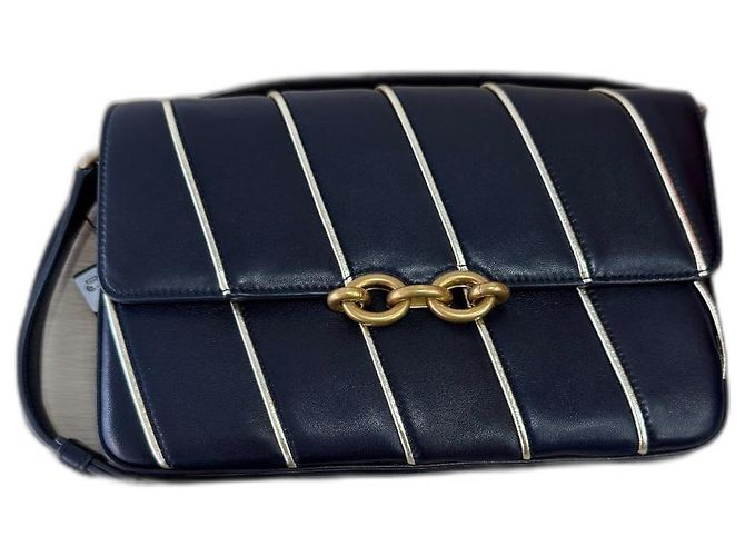 Bolsa de ombro Saint Laurent em couro azul