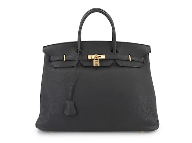 Sac Hermès Birkin 40 en cuir Togo noir  ref.2268488