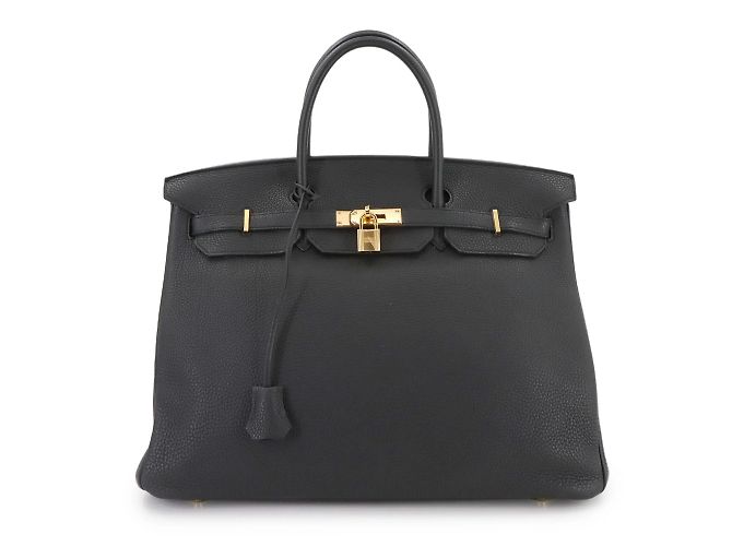 Bolso Hermès Birkin 40 en cuero Togo negro