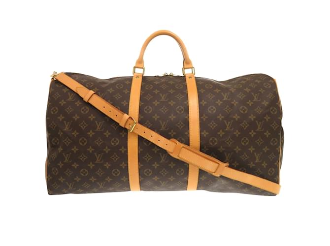 Louis Vuitton Keepall Bandouliere 60 Monogram Boston Bag Brown Patent leather  ref.2268559