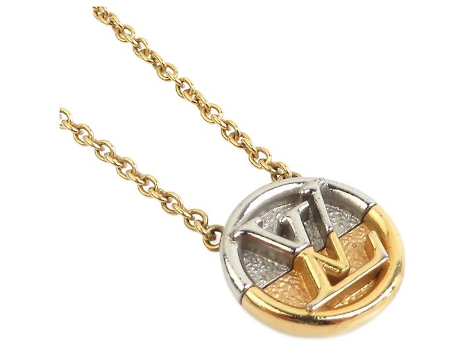 Colar de metal Louis Vuitton em ouro e prata Dourado