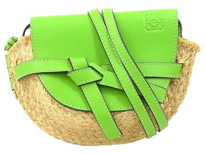 Bolsa de Ombro Mini Gate da Loewe Verde claro