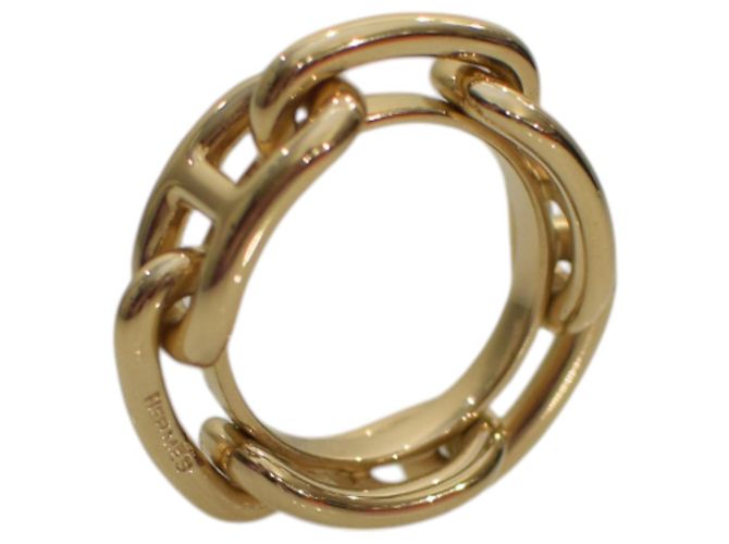 Anel de lenço Hermès Regate Chaine D'Ancre dourado