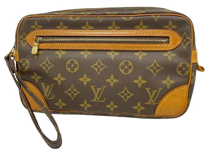 Louis Vuitton Monogram Marly Dragonne GM Clutch Bag Brown  ref.2268840