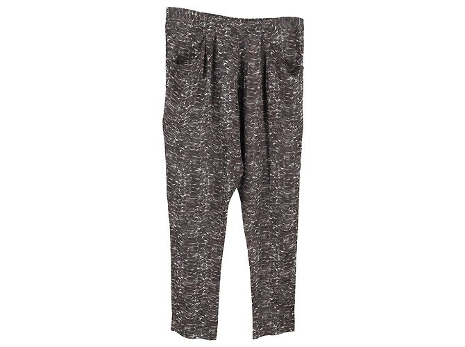 Pantaloni stampati Joseph Reptile in seta multicolore