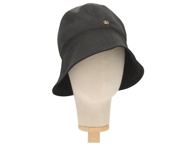 Cappello GUCCI Nylon L Nero 729470 Auth 118857M