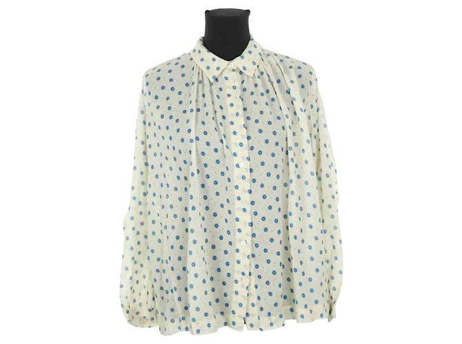 Masscob Blusa in cotone ecru Crudo