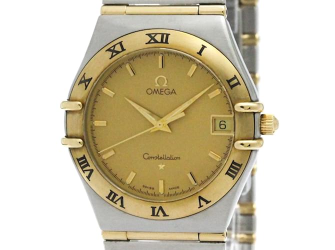 OMEGA Constellation 18K Gold Steel Quartz Mens Watch  ref.2269654