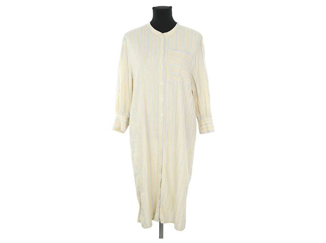 Chloé Stora Vestido de algodón beige