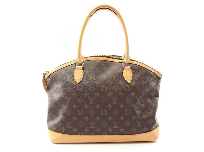 Bolsa Tote Monogram Lockit Horizontal da Louis Vuitton Marrom