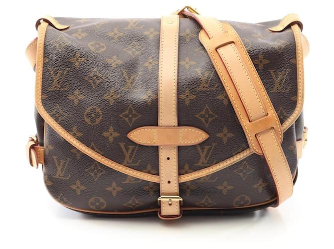 Louis Vuitton Saumur 30 Monogram Shoulder Bag Brown Cloth  ref.2269958