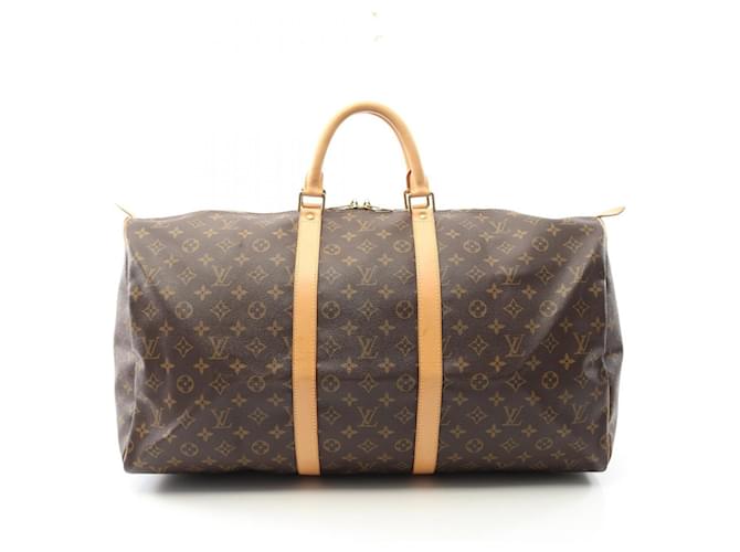 Louis Vuitton Keepall 55 Monogram Boston Bag Brown Cloth  ref.2269980