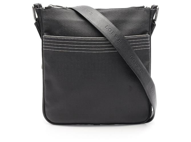 Loewe Repeat Anagram Leather Shoulder Bag Black  ref.2270156