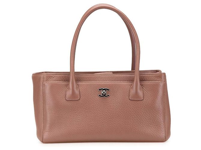 Executive Bolsa Tote de Couro Chanel Roxo