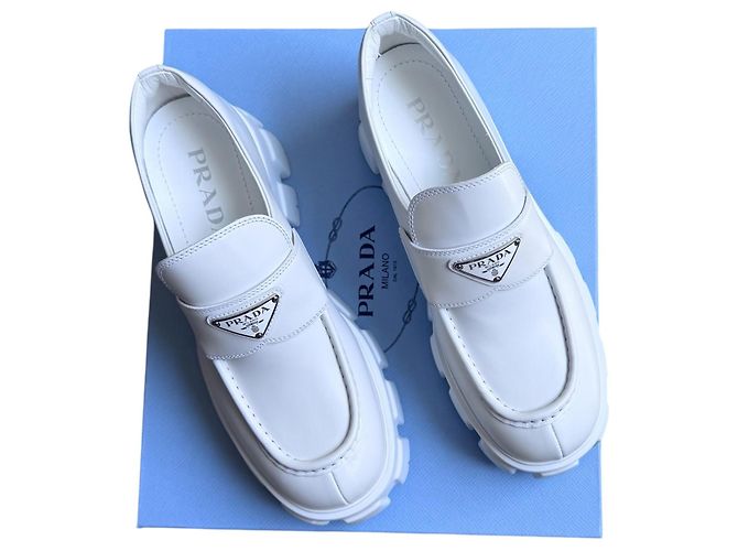 Prada Monolith loafers White