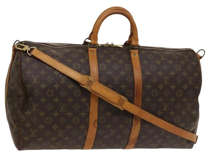 LOUIS VUITTON Monogram Keepall Bandouliere 55 Bolsa Boston M41414 LV Auth 123367 Monograma