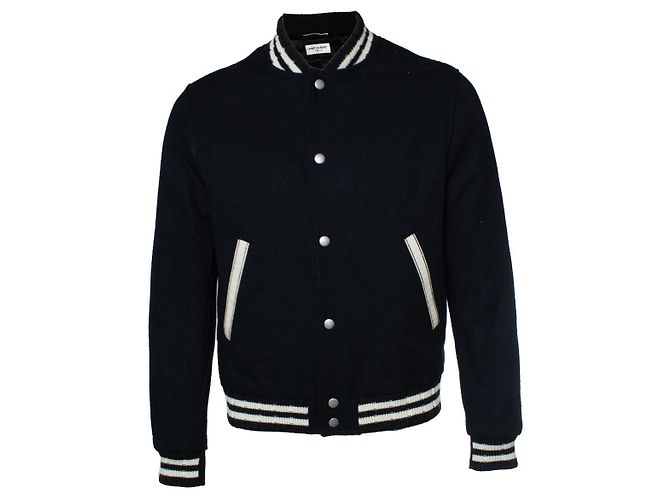 Saint Laurent, Classic teddy bomber 2020 Black White