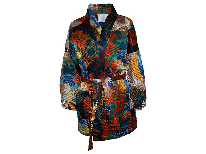 Autre Marque Gemischter, mehrfarbiger gesteppter Kimono Mehrfarben