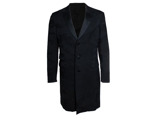 Neil Barrett, schwarzer Camouflage Slim-Fit Blazer