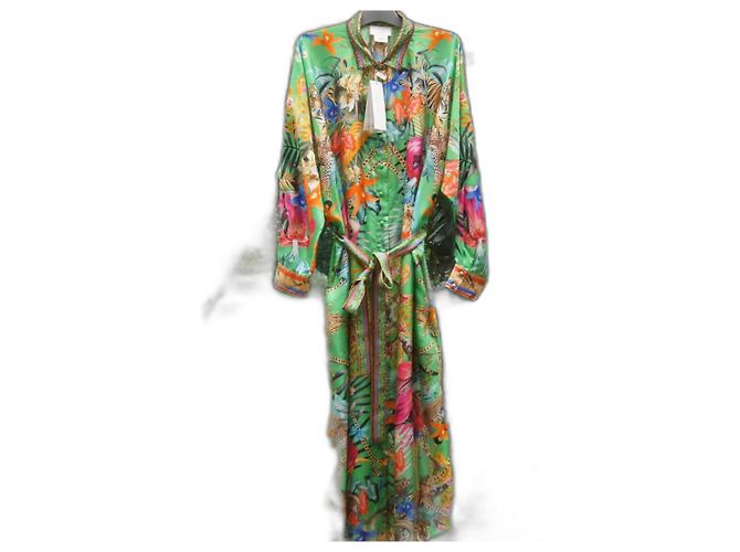 Vestido Camilla Sublime de seda estampado selva Multicolor