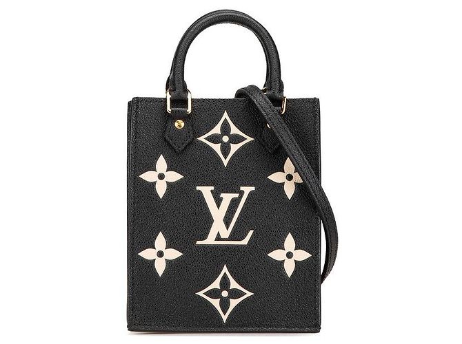 Bolsa Petit Sac Plat Empreinte Monogram Louis Vuitton 2way M81416 Preto
