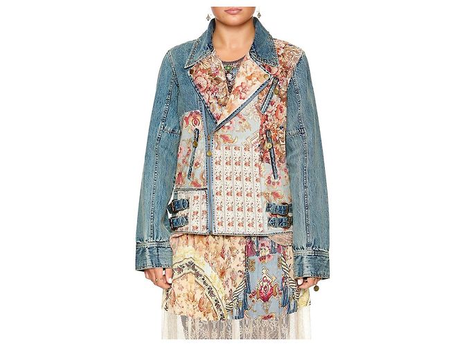 Giacca in denim patchwork Camilla Jeanne Queen