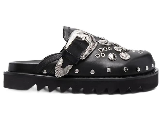 Mule Metalliche Toga Pulla Nero 