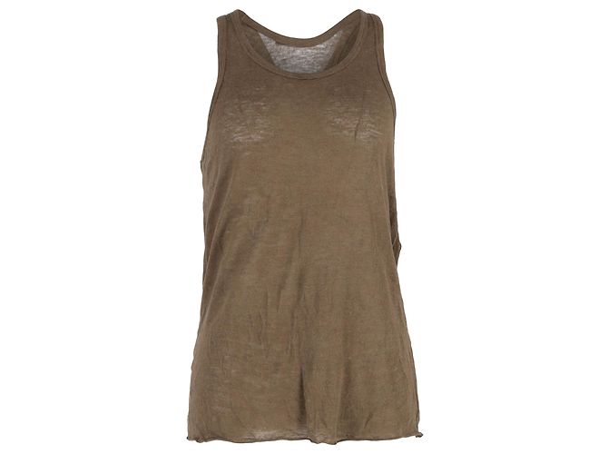 Camiseta regata Haider Ackermann em algodão marrom Vermelho