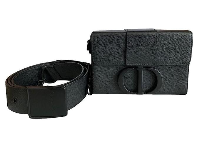 Christian Dior 30 Montaigne Bag Black Leather  ref.2271373