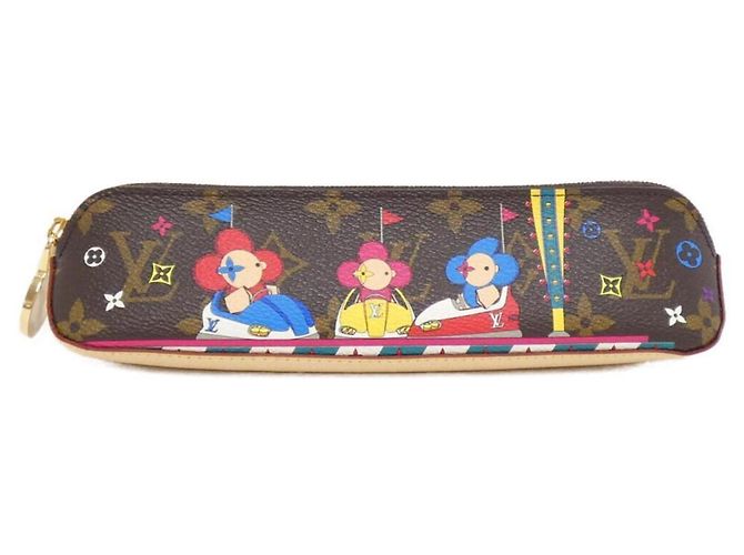 Louis Vuitton Monogram Vivienne Holiday Pen Case Brown