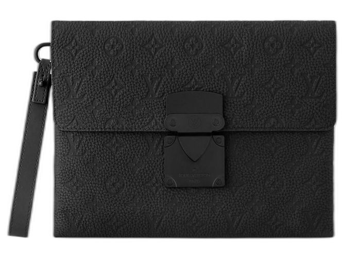 Louis Vuitton Pochette S-Lock em couro Taurillon Monogram preto