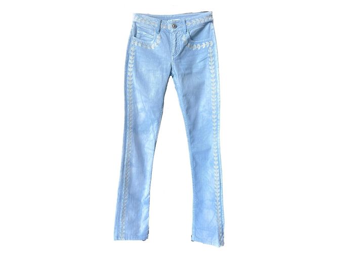 Chanel Jeans bordados CC Laurel París / Saint-Tropez Azul