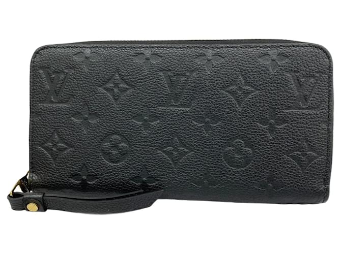 Louis Vuitton Long Wallet Monogram Empreinte Zippy M61864 Noir Black  ref.2272807
