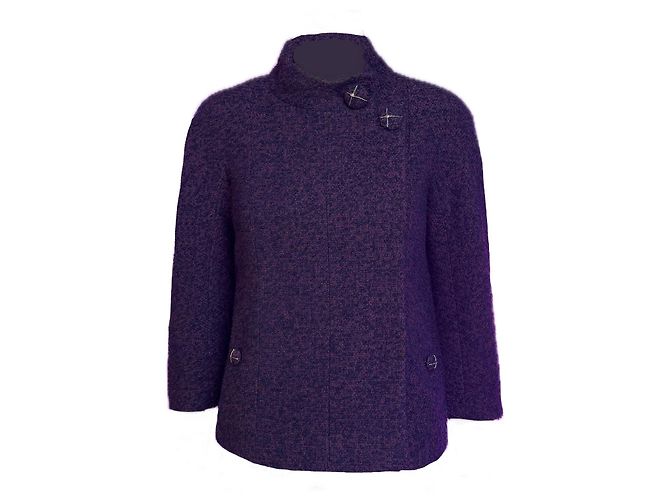 Chanel Paris / Monaco Deep Amethyst Tweed Jacket 34 FR Multiple colors