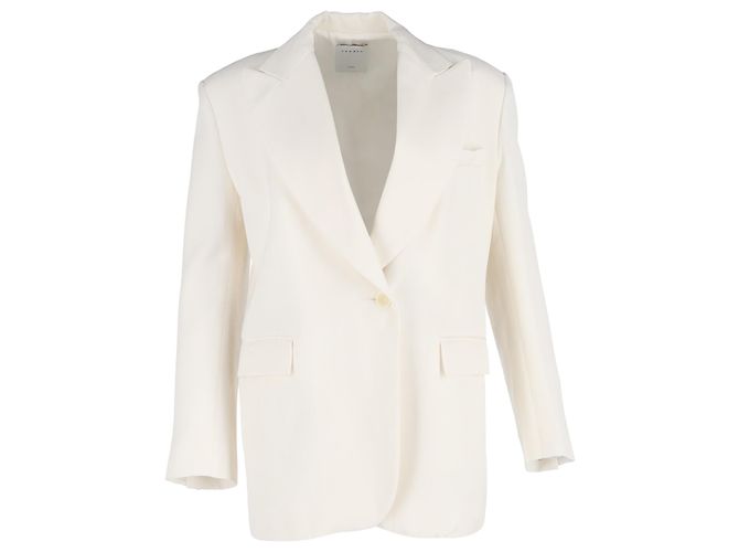Sandro Blazer in Cream Polyester White