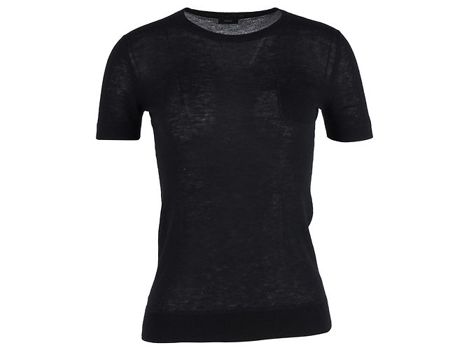 Top de algodão preto Joseph
