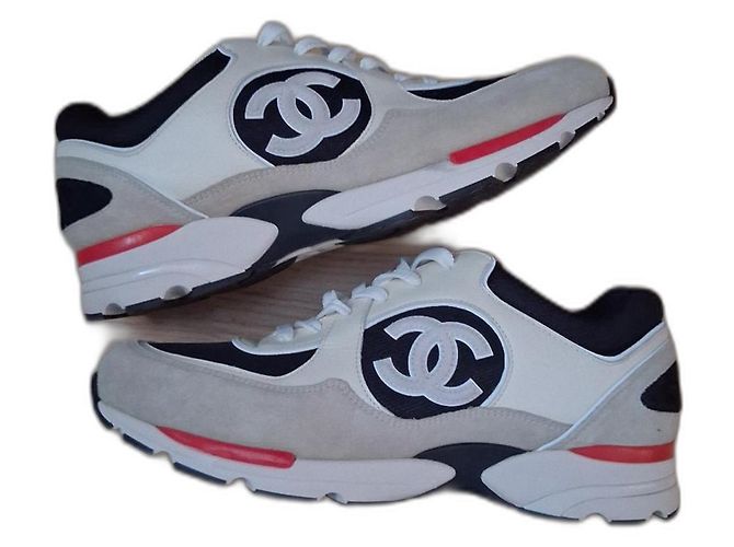Chanel CC Runners Sneaker Schwarz Elfenbein Beige Rot