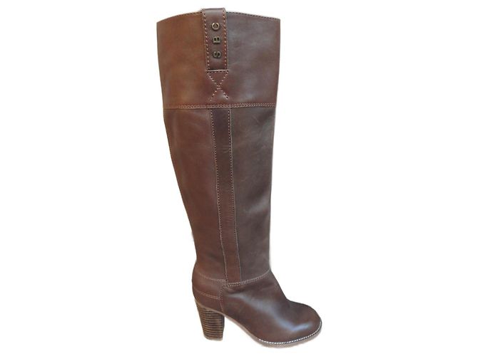 Botas See by Chloé de couro marrom